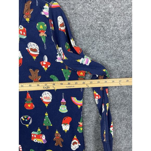 Hanna Anderson Top Women's XXL Blue Long Sleeve 100% Organic Cotton Christmas - Picture 8 of 11